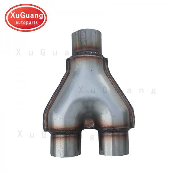 XG-AUTOPARTS 2" 2.25" 2.5" 3" 进出双通用不锈钢 Y 管适配器 排气管